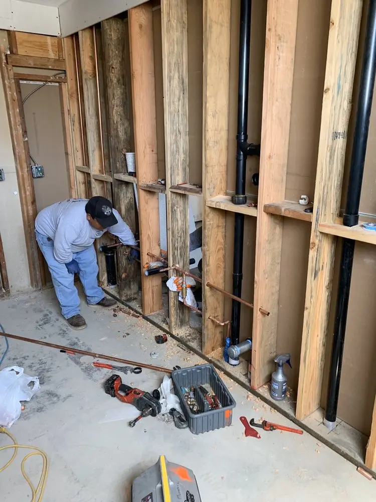 Commercial rough-in plumbing for Gas Line Repair in Bloomer